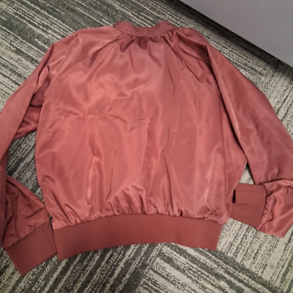 Free People Maroon bomber jacket Size Medium - Picture 3 of 4